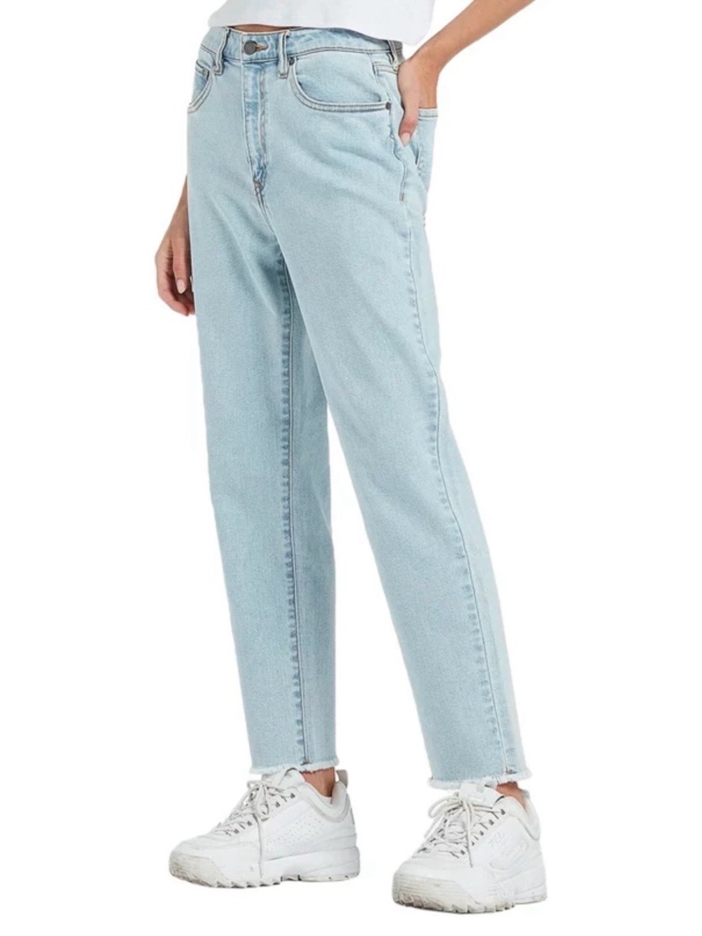 Volcom Light Blue High-Rise Straight Jeans